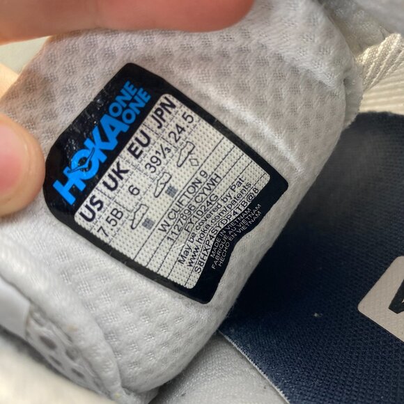 Hoka One One Clifton 9 Running Shoes Sneakers Womens Size 7.5B 1127896 CYWH - Picture 13 of 13